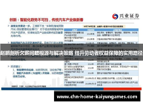 赵鹏剖析欠薪问题根源与解决策略 提升劳动者权益保障的实用路径 赵鹏剖析欠薪问题根源与解决策略 提升劳动者权益保障的实用路径