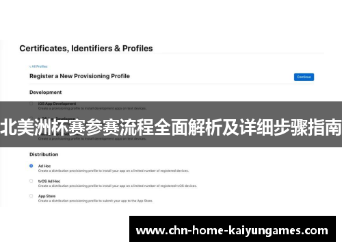 北美洲杯赛参赛流程全面解析及详细步骤指南