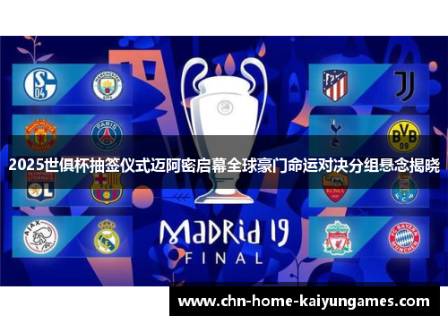 2025世俱杯抽签仪式迈阿密启幕全球豪门命运对决分组悬念揭晓 2025世俱杯抽签仪式迈阿密启幕全球豪门命运对决分组悬念揭晓